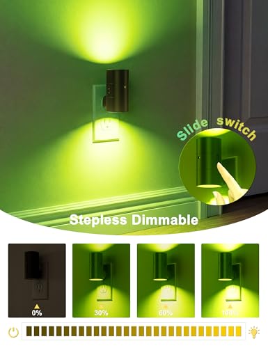 Image of VOLISUN Led Night Light Plug into Wall, 6 RGB Night Lights with Light Sensor, Color Changing Mode, Dimmable Night Light for Christmas, Halloween, Holiday Decor, Hallway, Bedroom Black 2 Pack