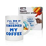YOBRO 67 oz Extra Large Coffee Mug, Giantic Ceramic Mugs for Coffee Lovers, Great Father Day Gifts, Big Coffee Cups, Oversized Novelty Joke Mug, Funny Gag Gift for Men, Office Gift for Coworkers, Blue