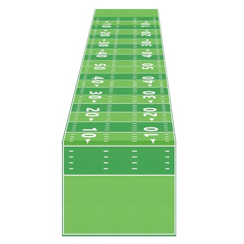 American Football Tischläufer American Football Deko 33cm X 2m für Party Geburtstagsfeier Küche Esszimmer Heimdekoration American Football Field Muster