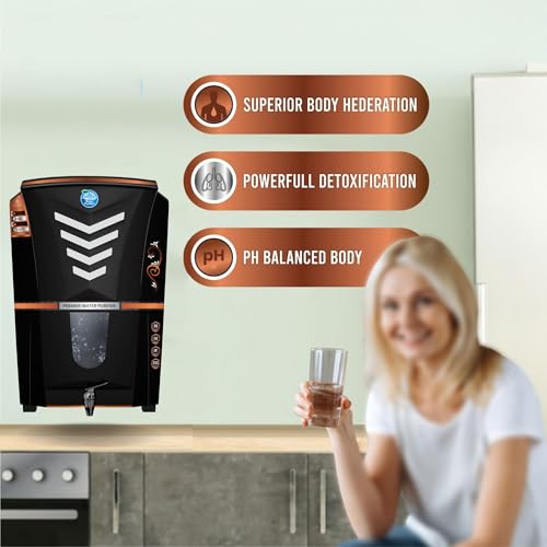 Image of Aquadpure Copper +Alkaline RO Water Purifier with RO, UV, UF, TDS Adjuster 12L | 8 Stage Purification | Suitable for all type water supply (A128 Siron Silver Zinc RO)