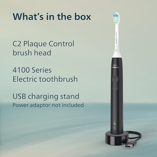 Philips Sonicare 4100 Rechargeable Electric Toothbrush, 1 Brush Head, Black - image 8