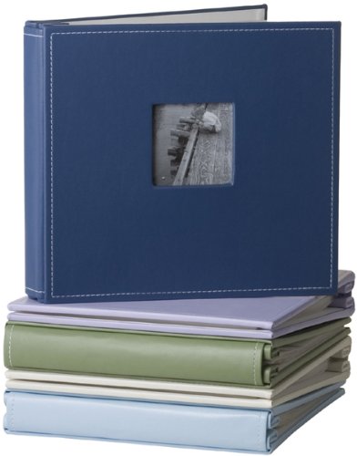 Album en cuir de luxe lavande 30,5x30,5 cm avec fenêtre de couverture