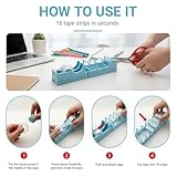 Tape Dispenser for Gift Wrapping, 18 Strip Cellotape Dispenser, Portable Foldable Double Roll Tape Cutter, Blade-Free Design for Standard, Washi & Double-Sided Tapes - Image 6