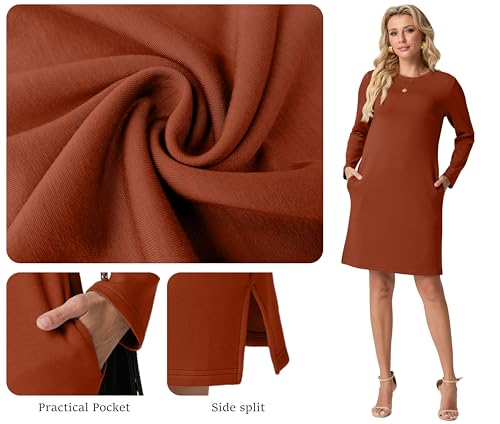 Dresses for Women 2025 Casual Long Sleeve Dress Trendy Fall Spring Vacation Travel Airport Outfits2