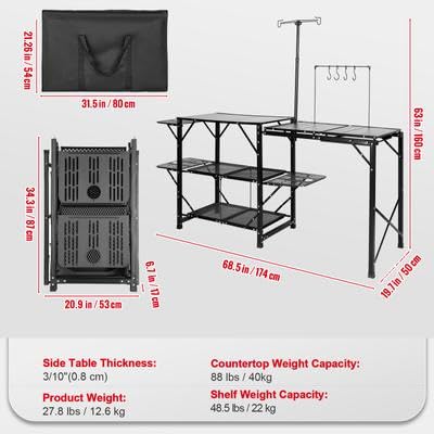 Happybuy Camping Kitchen Table miniatura 3