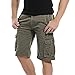 JEShifangjiusu Mens Belt Cargo Shorts with Multi Pockets Hiking Casual Short Pants All Cotton Strench Work Short (Green,32)
