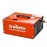 PCP Air Compressor, 4500Psi/30Mpa, 350W Motor, Built-in Converter 12V DC or 110V/220V AC Power, Auto Stop, Water/Oil free (CS6-Base)
