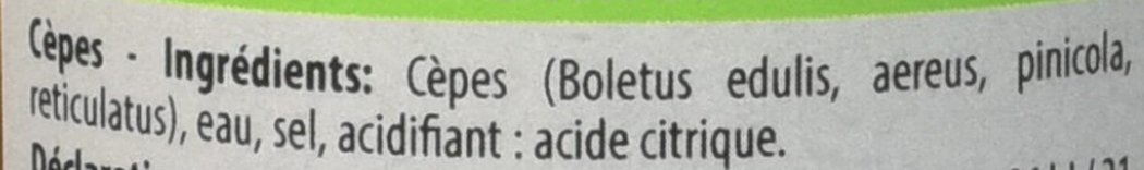 Borde Chapeaux de Cèpes en Conserve Bocal 100 g - Lot de 4