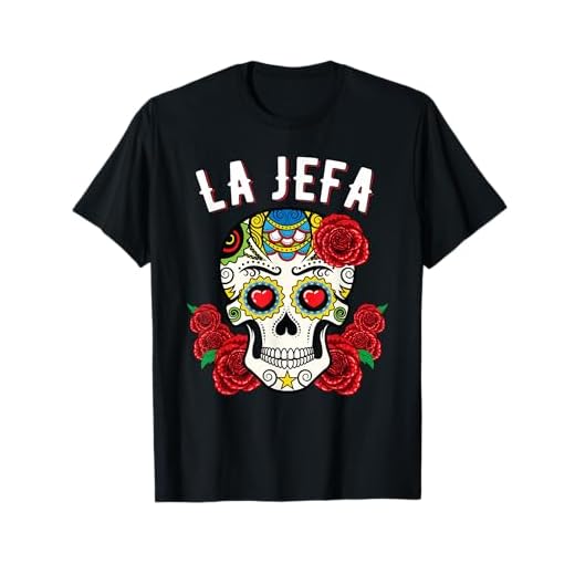 Sugar Skull Shirt La Jefa Women The Boss Dia De Los Muertos Camiseta