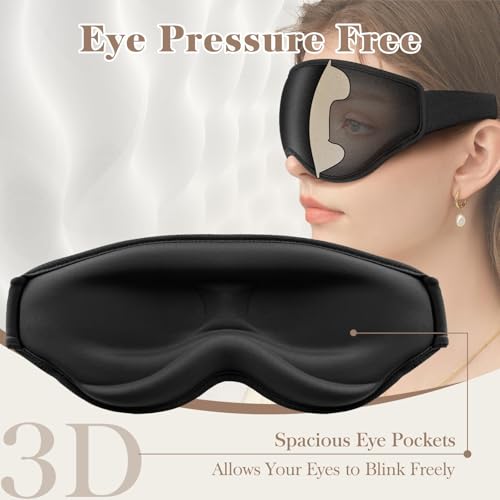 image for Fygrip 3D Cooling Eye Mask Sleep Mask for Men & Women, 100% Pressure-F