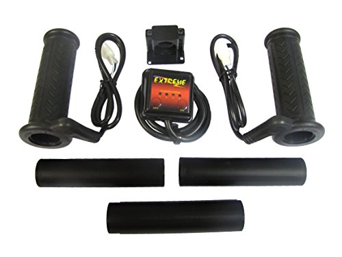 Motorcycle Heated Grips, Black, for 7/8" & 1" Handlebars