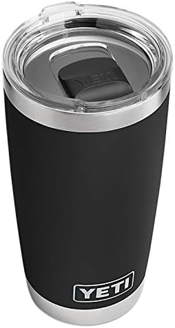 YETI Rambler 20 oz Tumbler, Stainless Steel, Vacuum Insulated with MagSlider Lid, Black