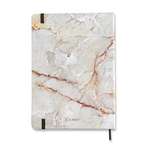 Agenda Planner Cicero 2021 Minerais Semanal Planejamento 17x24 (Grande) Mármore Branco