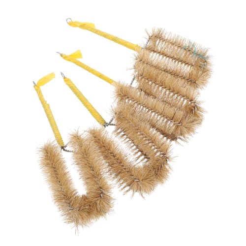 HOMOCONO 4pcs Beaker Brush Tube Cleaning Brush Water Bottle Cleaner Bristles Labs Brush Bristles Flask Brush Scientific Cleaner Brush Flask Cleaning Brush Narrow Neck Bottle Brush Pig Hair