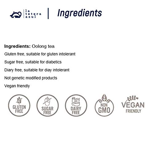 LA TETERA AZUL Té Azul Oolong Premium. Auténtico Y Más Apreciado Té Oolong. Bote De 20 Pirámides. - Imagen 3