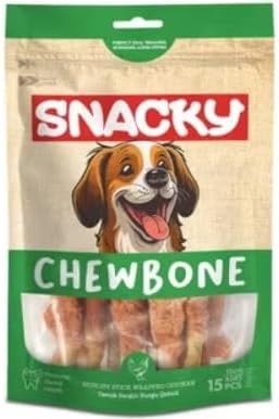 Snacky Chew Bone Tavuk Sargılı Çubuk Köpek Ödül Maması 13cm (10'lu)