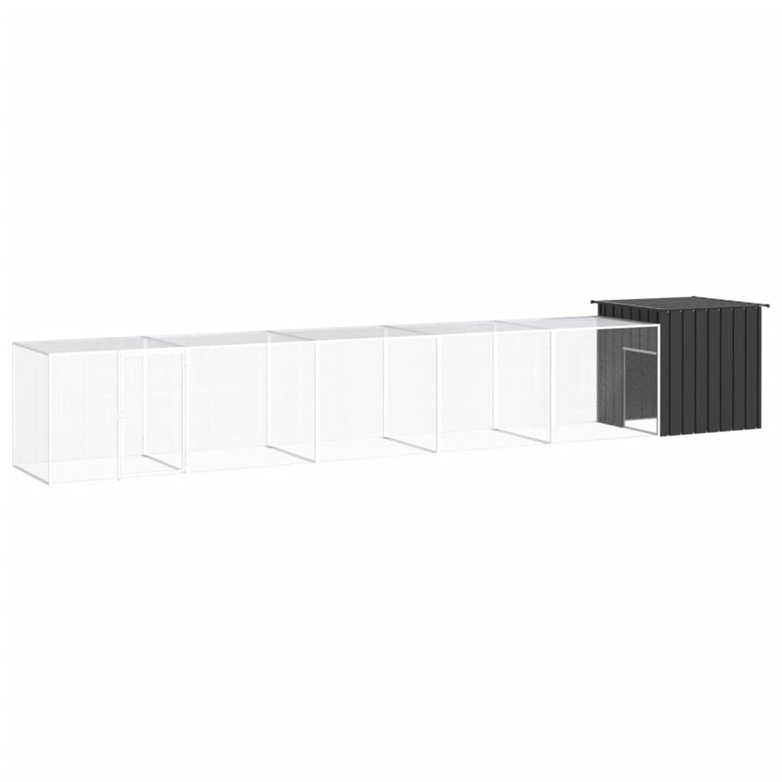 ShGaxin Klatka dla kur Stal ocynkowana Antracyt 600x91x100 cm, Klatki dla Królików, Klatka Świnki, Klatka chomika, Klatka dla kotów, Klatka Szynszyla, Skrzynia dla Królików - SPU:3106455