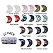 XMHOME Moon Shaped Worry Stones 30mm Assorted Bulk Carved Gemstones 20 Pcs Chakra Crystals Set Jewelry Making Home Decor Gifts