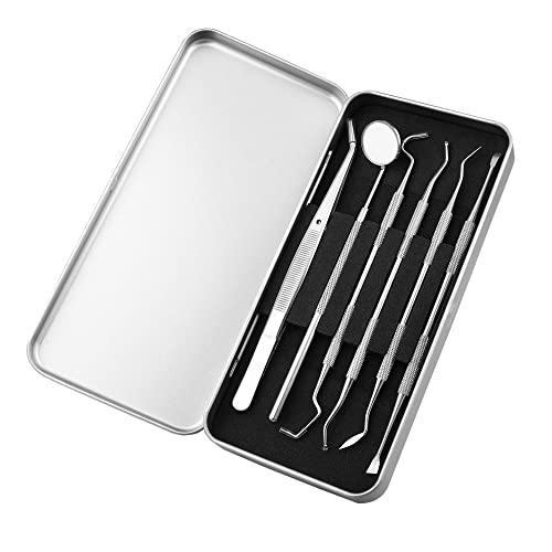 Plaque Remover for Teeth Portable Dental Tools Stainless Steel Dental Picks for Teeth Cleaning Oral Care for Adults Kids and Pets Tartar Remover for Teeth with Case for Daily Use - Image 5