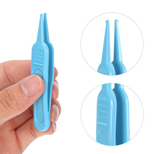 10 Stück Nasenpinzette Baby Sicherheits Rundkopf Pinzette Tragbarer Hygienischer Nasenreiniger Aus Kunststoff Mit Runden Spitzen Nase Reinigung Werkzeug Zur Reinigung Nase Ohren Bauchnabel