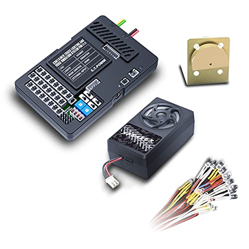 GTPOWER RC 1/14 SEMI Tractor Kit Lighting and Voice Vibration System pro MFU,Multifunction Sound Light Control for 1/14 SEMI RC Tractor TRK,RC Trailer