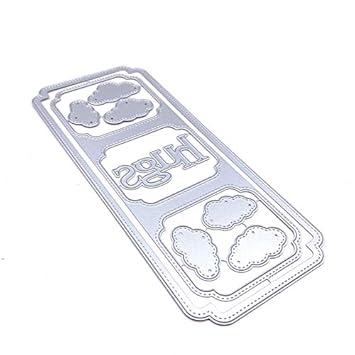 ZFPARTY Slimline Cards with Clouds Metal Cutting Dies Stencils for DIY Scrapbooking Decorative Embossing DIY Paper Cards