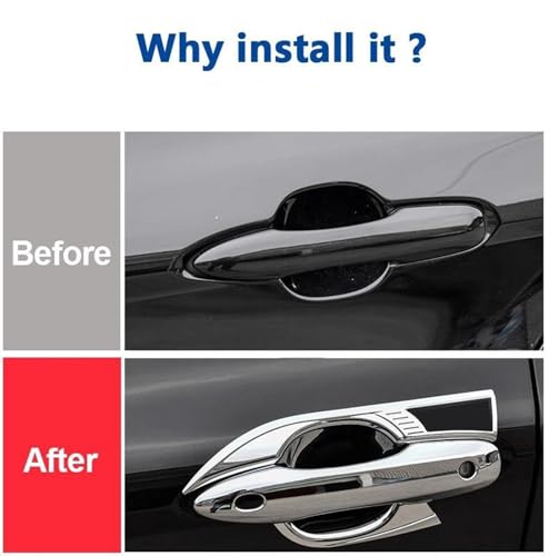 Cubierta de manija exterior para Nissan Tiida C11 2004-2011, moldura estética cromada 3