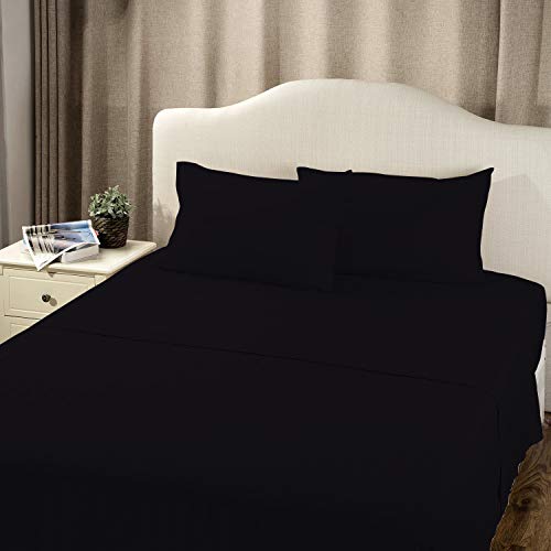 Image of (1 Flat Sheet Only,Black Stripe , Queen XL) 100% Egyptian Cotton Luxurious 600 Thread Count