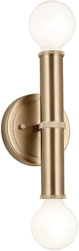 Miniatura 2 de Kichler Torche - Aplique de pared (9,75 pulgadas, 2 luces, en bronce champán)