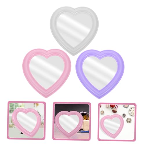 3 espejos de maquillaje corazón PRETYZOOM miniatura 7