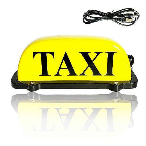 Luz LED de taxi con base magnética y carcasa amarilla para evitar cables en el coche