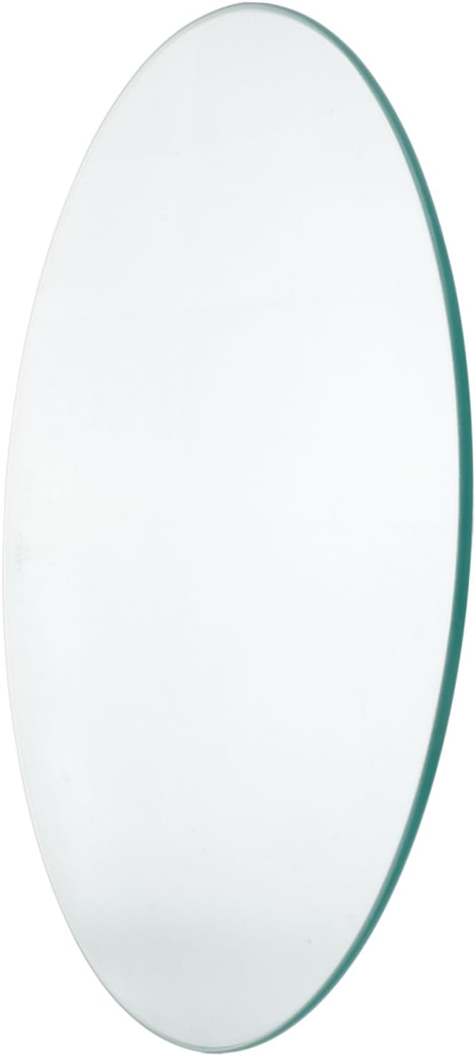 Milisten Small Round Coffee Table Tempered Glass Top Stylish Glass Dining Table Top for Home Office