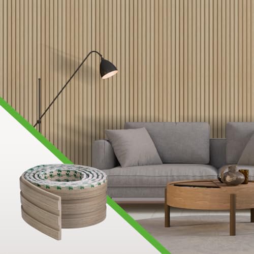 Painel Ripado Laminado de EVA Autocolante Amadeirado Decoração Linha Madeto Fácil Instalação | Meu R