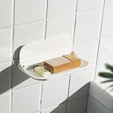 Instalación en un segundo: la cesta de ducha sin taladrar con ganchos de ventosa puede completar la instalación en un segundo. Simplemente presiona el gancho con la palma de la mano y puedes instalarlo con éxito después de escuchar un sonido de "puff". Atención: por favor, mantén la pared seca y lisa antes de la instalación.