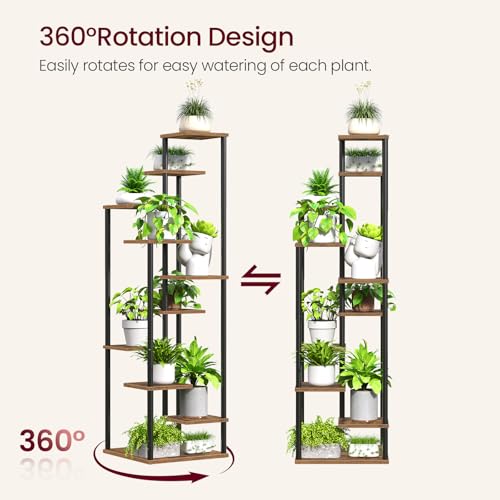Image of Yzosvki 10 Tier Plant Stand Indoor Tiered Corner Plant Shelf