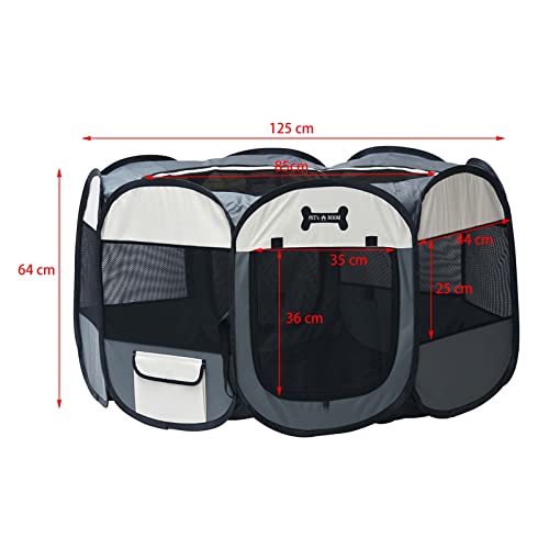 Fudajo Recinto pop up per cuccioli color antracite...