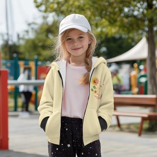 Girls' Full-Zip Hoodie Sweatshirt Soft Fabric Long Sleeve Lightweight Cozy Jacket with Pockets3