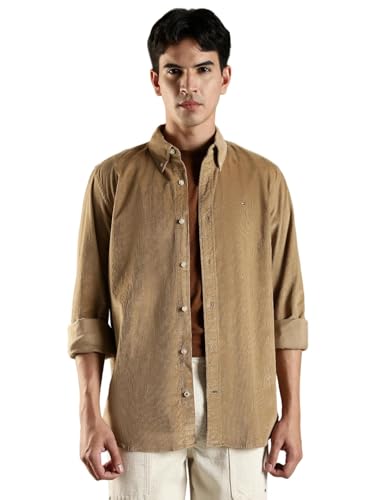 Image of Solid Regular Fit Cotton Shirt