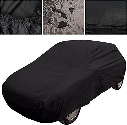 MP Essential Indoor & Outdoor All Season Water Resistant & Breathable Full Car Cover - BLACK (Large - L 190 x W 70 x H 47)