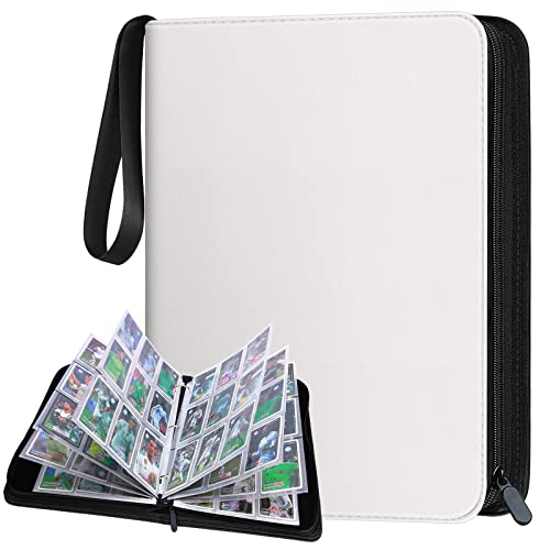 Pokonboy 720 Pockets Trading Card, Baseball Card Binder Sleeves, Trading Card Holder Carrying Card Case Fit For Football Cards (White) #TOP7