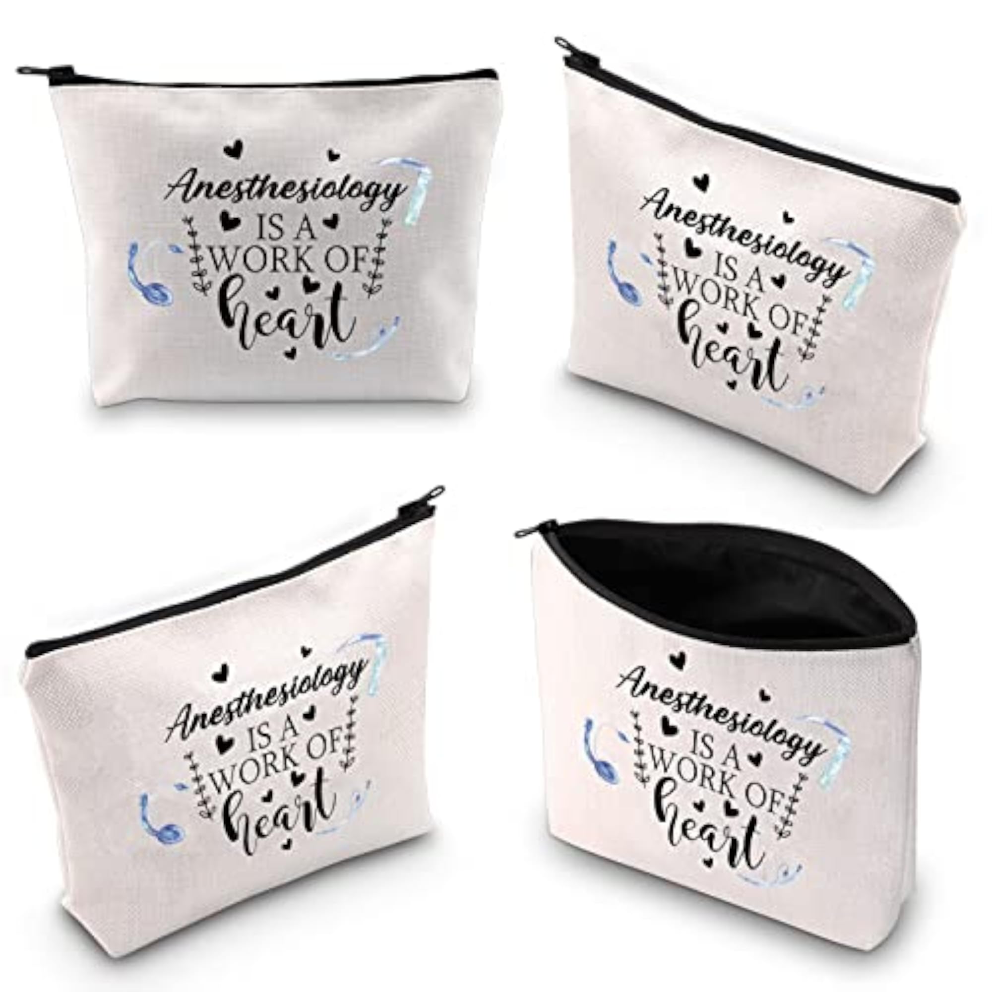 Anesthesiology Gift Heart Zipper Pouch for Nurses