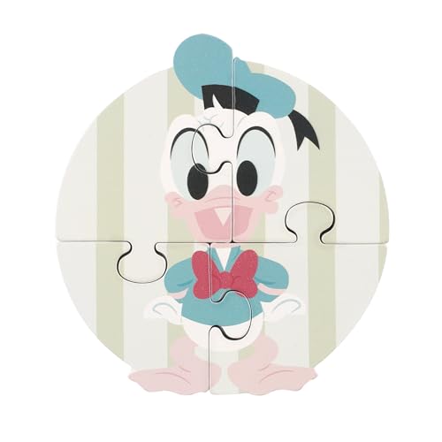 Disney 100th Anniversary Donald Mini Wooden Puzzles, My First Puzzles, Jigsaw Puzzle Games, Montessori Educational Toys For 1 Year Old + Toddler - Official Licensed Disney Gifts by Orange Tree Toys