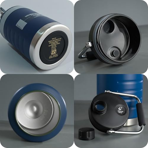 Image of Thermosteel Water Jug Insulated Tumbler with Magnet Lid 2100ml, Water from Bottle for Travel, Home, Office, School, Gym, Hotel and Dhaba 12+ Hours Hot and 18+ Hours Cold (Blue - 2.1L)