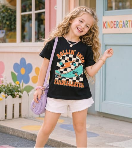 Image of Rollin Into Kindergarten Shirt Boys Girls First Day of Kindergarten Shirts