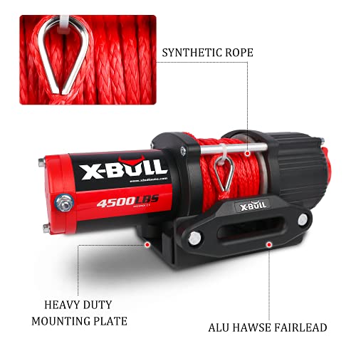 X-Bull AM0004 4500 Lbs Winch 12V Electric Winch Kits With Fairlead, Atv/Utv Winch thumb #1