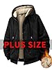 MAOAEAD Mens Full Zip Up Hoodies Sherpa Lined Fleece Jacket, Plus Size Winter Jacket S-6XL Hoodies for Men Big and Tall with Pocket (Black,5XL) #3