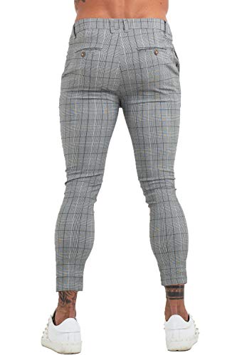 Gingtto Mens Chinos Pants Tapered Dress Pants For Men Slim Fit Ankle Length Grey 32 #TOP6