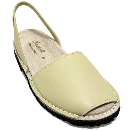 Avarcas Menorquins chaussures plates beiges Castell 1059 homme femme semelle 46