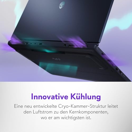 Alienware 16 Aurora Gaming Laptop AC16250 16" WQXGA 120Hz 100% sRGB Display, Intel 7 240H, NVIDIA GeForce RTX 5060, 16GB RAM, 1TB SSD, 3 Monate Game Pass, W11 Home, QWERTZ-Tastatur - 1 Jahr Garantie – Ansicht 5
