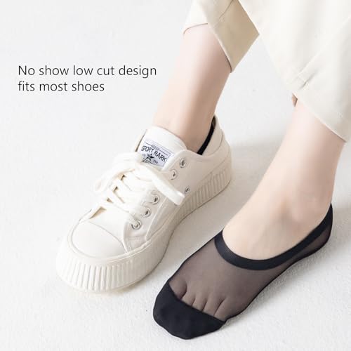 Thin No Show Socks Womens Low Cut Mesh Liner Socks Non Slip Invisible Breathable Footies3